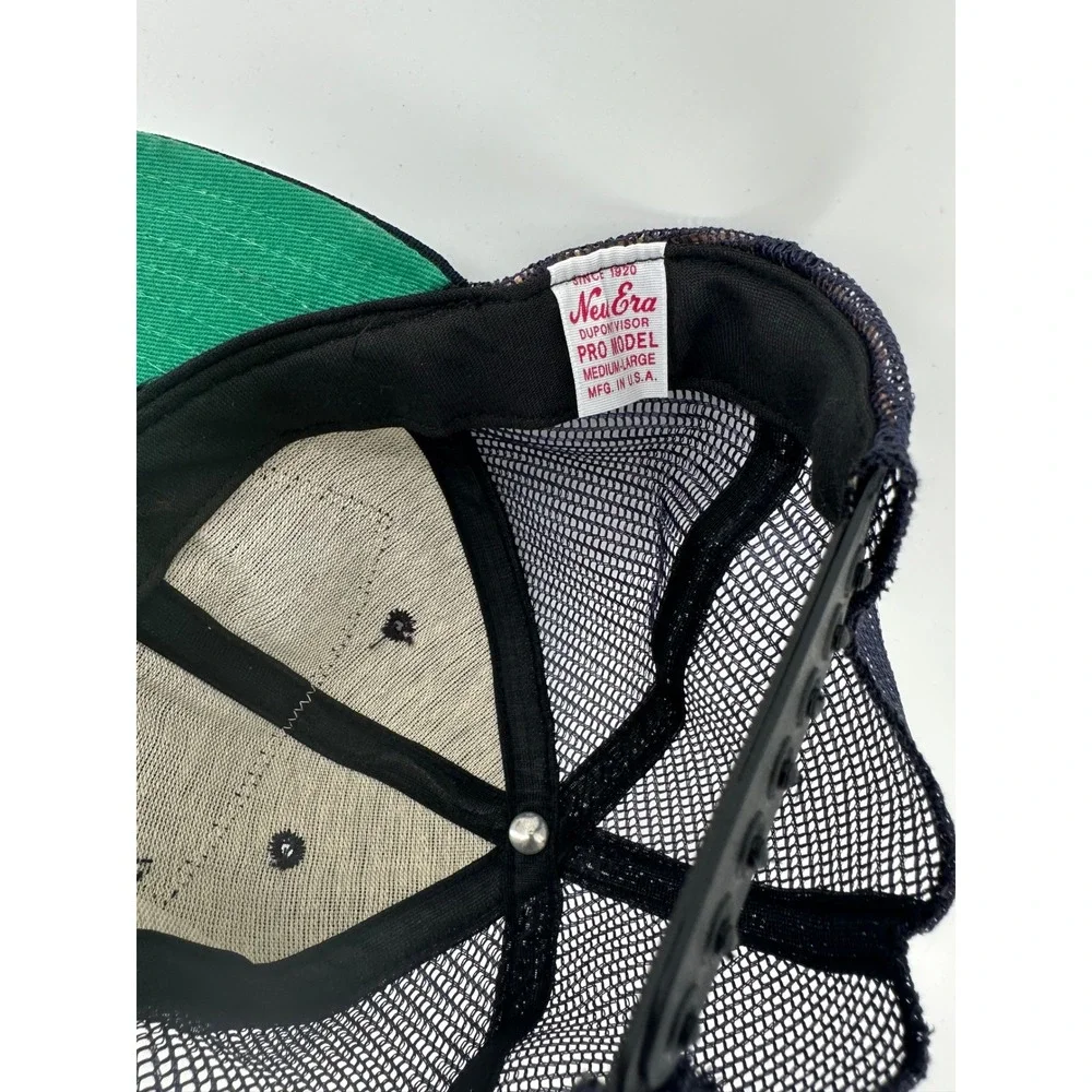 Vintage New Era USS Hector AR-7 Trucker Hat Navy Blue Snapback Made in‎ USA